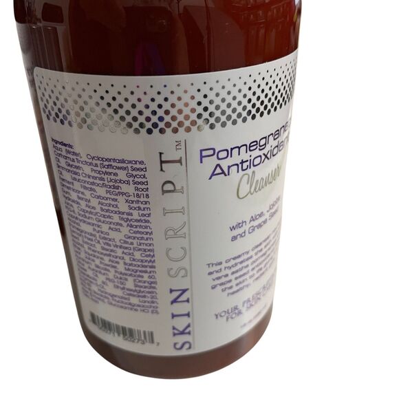 Skin Script Pomegranate Antioxidant Cleanser  Moderately Rich Cream-Based 16oz - Picture 3 of 3